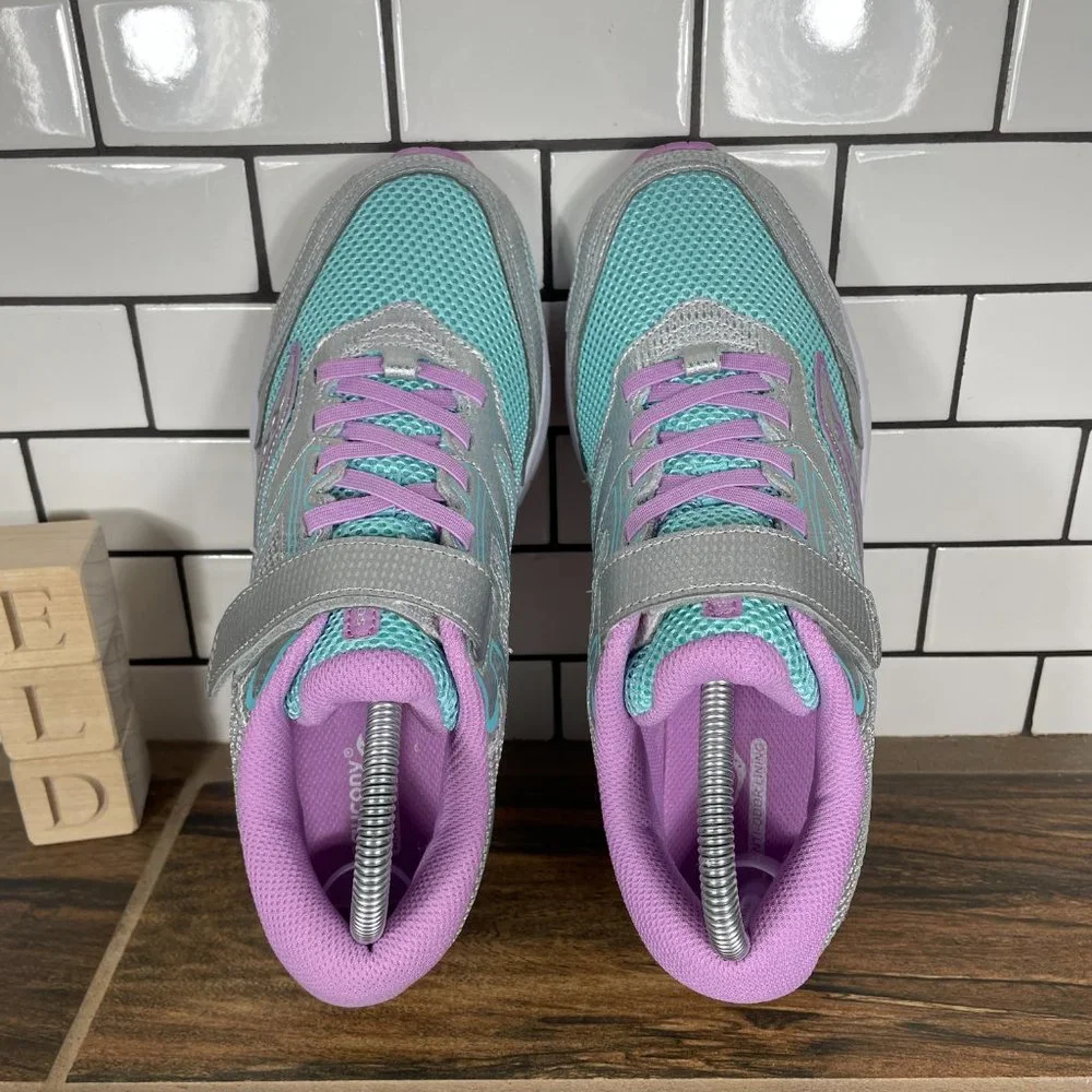 Saucony Cohesion 12 A/C Youth Girls Size 6.5 Shoes Multicolor Active Sneaker NEW